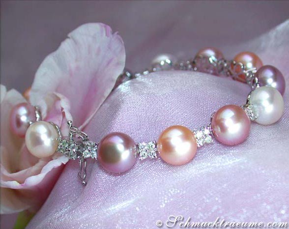 Finest Multicolor pearl diamonds bracelet #1 Finest Multicolor pearl diamonds bracelet #1