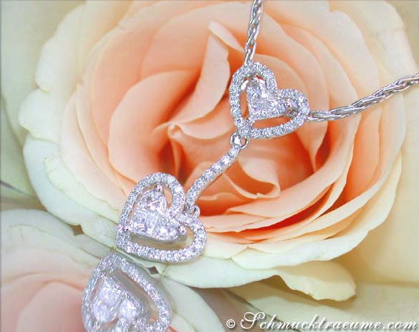 Feminine Princess Diamond Heart Pendant #1 Feminine Princess Diamond Heart Pendant #1