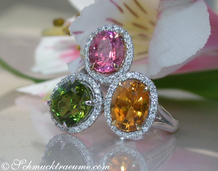 Femininer Turmalin Ring mit Brillanten #1 Femininer Turmalin Ring mit Brillanten #1