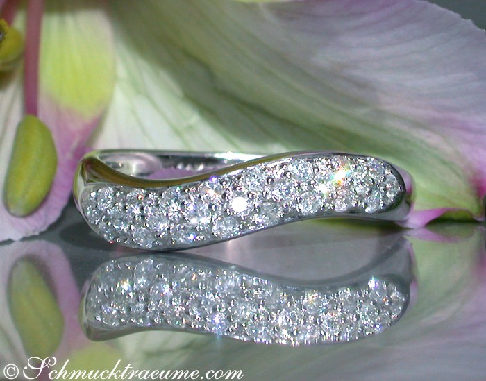 Curved Diamond Pavé Ring #1 Curved Diamond Pavé Ring #1