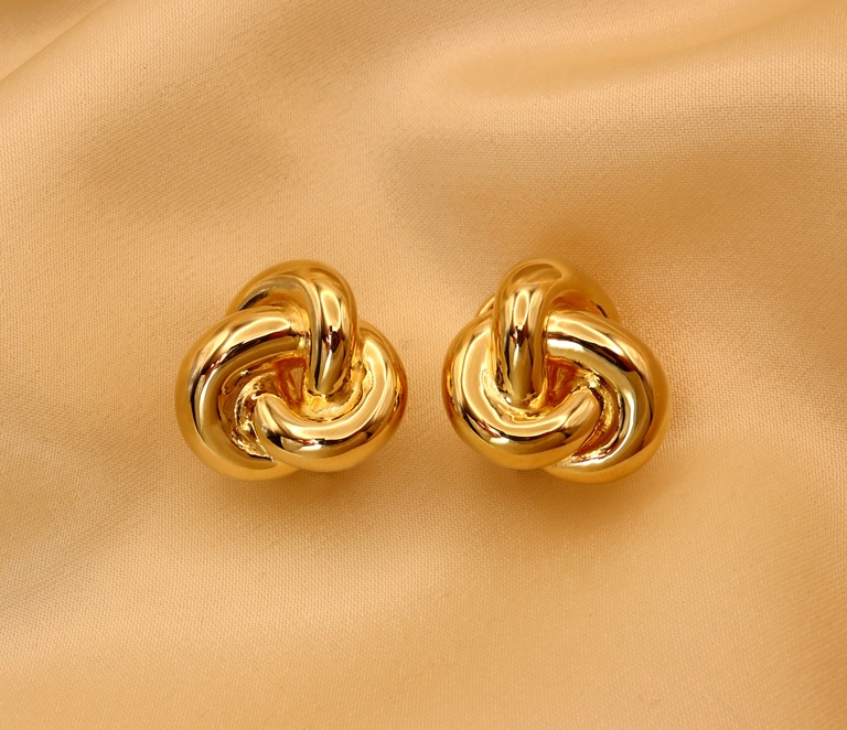 Gold Pur: Fabelhafte Ohrstecker „Goldener Knoten“ #1 Gold Pur: Fabelhafte Ohrstecker „Goldener Knoten“ #1