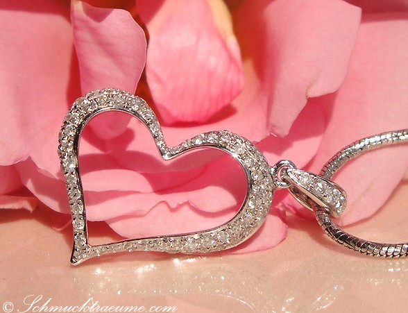 Delicate Diamond Heart Pendant #1 Delicate Diamond Heart Pendant #1