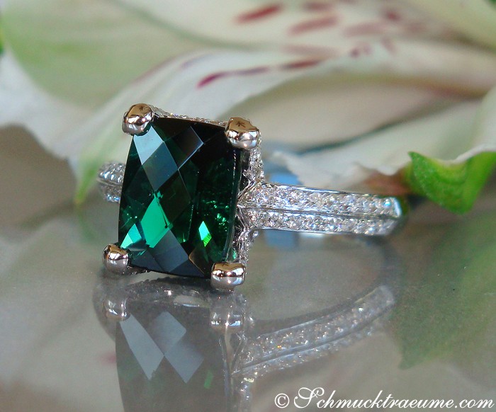 Graziler Turmalin Brillanten Ring #1 Graziler Turmalin Brillanten Ring #1