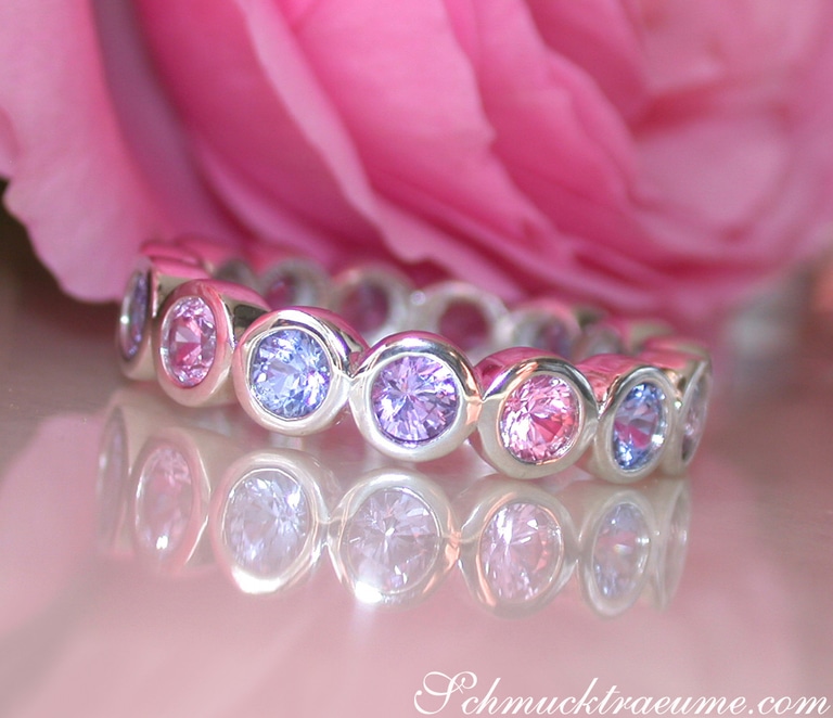 Gorgeous Pastel Sapphire Eternity Ring #1 Gorgeous Pastel Sapphire Eternity Ring #1