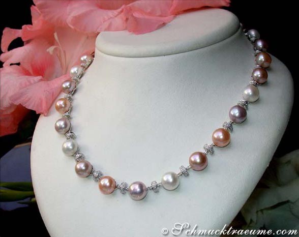 Beautiful Multicolor Freshwater Pearl Necklace #1 Beautiful Multicolor Freshwater Pearl Necklace #1