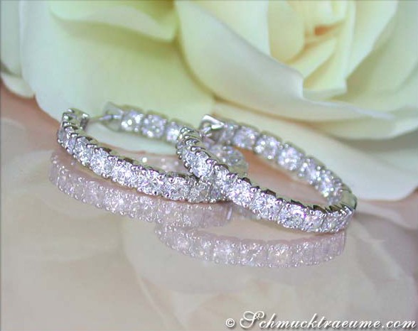 High-end Diamond Hoop Earrings (3,40 ct.) #1 High-end Diamond Hoop Earrings (3,40 ct.) #1