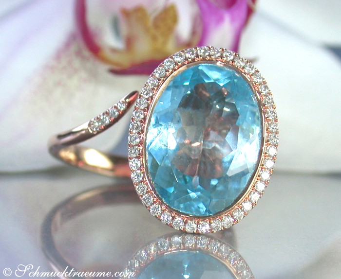 Terrific Blue Topaz Diamond Ring #1 Terrific Blue Topaz Diamond Ring #1
