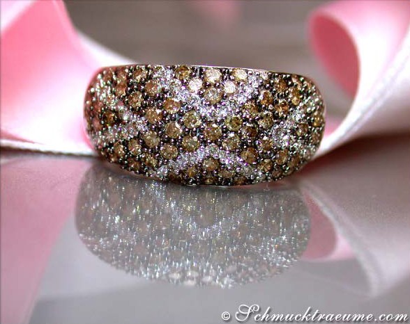 Interesting Brown & White Diamond Ring #1 Interesting Brown & White Diamond Ring #1