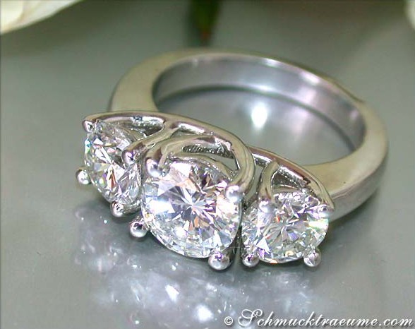 Tremendous Three Solitaire Diamond Ring #1 Tremendous Three Solitaire Diamond Ring #1