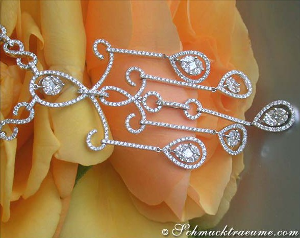 Luxuriöses Diamanten Collier im Illusion Design #1 Luxuriöses Diamanten Collier im Illusion Design #1