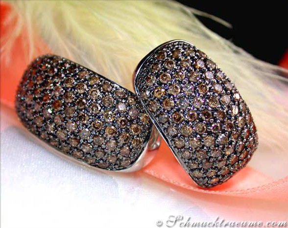 Massive Natural Brown Diamond Earrings #1 Massive Natural Brown Diamond Earrings #1