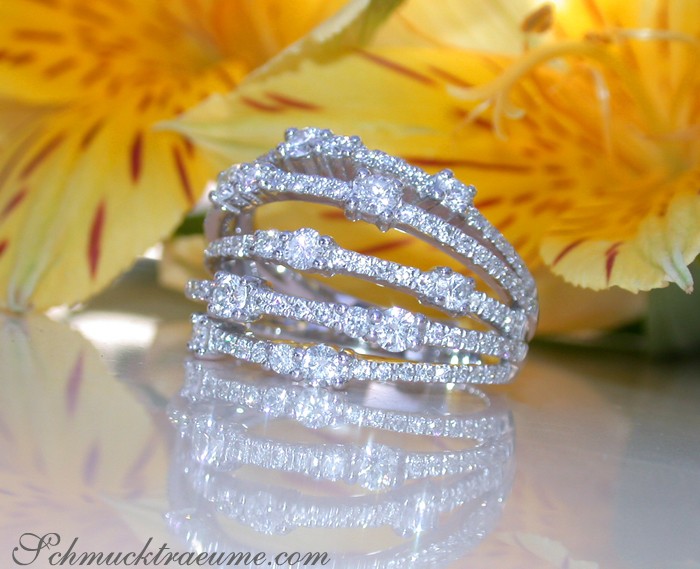 Multi Row Diamond Ring #1 Multi Row Diamond Ring #1