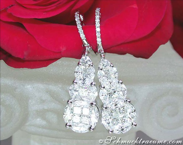Masterfully Crafted Diamond Earrings (Illusion Design) #1 Masterfully Crafted Diamond Earrings (Illusion Design) #1