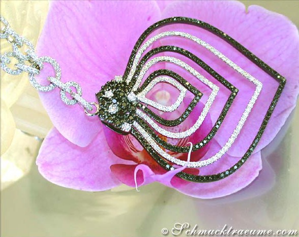 Impressive Black & White Diamond Necklace #1 Impressive Black & White Diamond Necklace #1