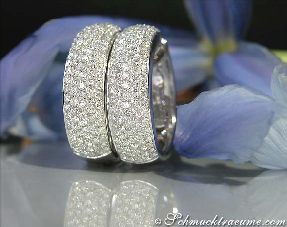 Opulent Diamond Pave Hoop Earrings #1 Opulent Diamond Pave Hoop Earrings #1