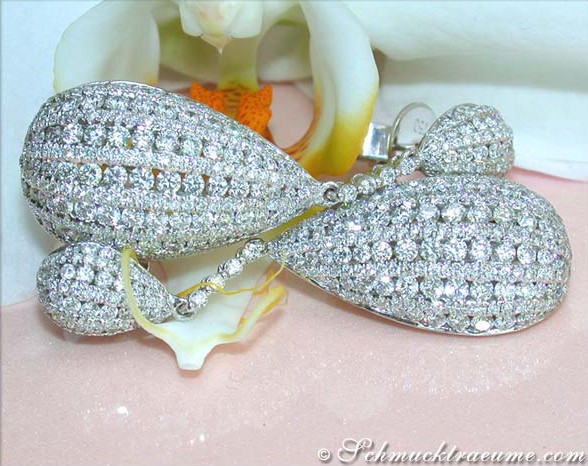 Extra long Diamond Dangling Earrings #1 Extra long Diamond Dangling Earrings #1