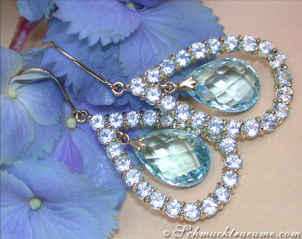 Magnificent Blue Topaz Chandelier Earrings #1 Magnificent Blue Topaz Chandelier Earrings #1