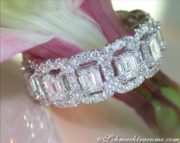 Magnificent Diamond Eternity Ring (Emerald & Brilliant Cut) #1 Magnificent Diamond Eternity Ring (Emerald & Brilliant Cut) #1