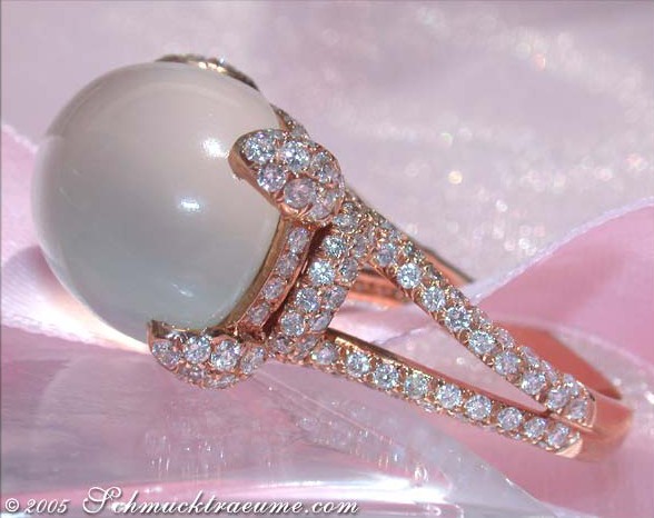 Magnificent Moonstone Ring with Diamonds #1 Magnificent Moonstone Ring with Diamonds #1