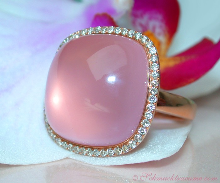 Magnificent Rose Quartz Diamond Ring #1 Magnificent Rose Quartz Diamond Ring #1
