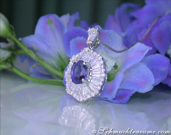 Terrific Sapphire Pendant with Diamonds #1 Terrific Sapphire Pendant with Diamonds #1
