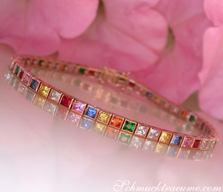 Prächtiges Multicolor Saphir Armband #1 Prächtiges Multicolor Saphir Armband #1