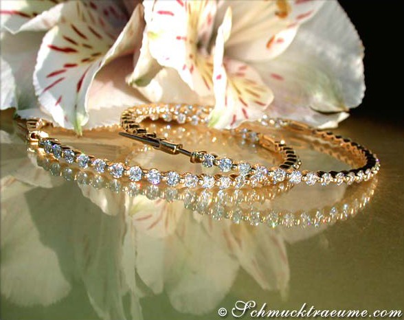 Stately Diamond Hoop Earrings (Ø 50 mm) #1 Stately Diamond Hoop Earrings (Ø 50 mm) #1
