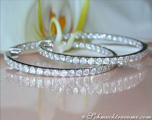 Huge Diamond Hoops (7,10 ct. - Ø 50 mm) #1 Huge Diamond Hoops (7,10 ct. - Ø 50 mm) #1