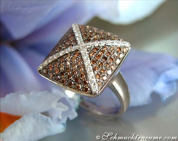 Sportlicher Ring mit naturbraunen Brillanten #1 Sportlicher Ring mit naturbraunen Brillanten #1