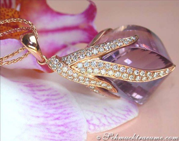Stattlicher Amethyst Anhänger mit Brillanten #1 Stattlicher Amethyst Anhänger mit Brillanten #1