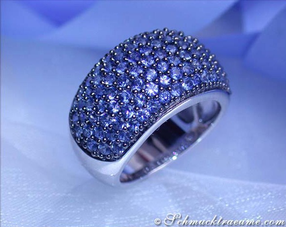 Stattlicher Saphir Pavé Ring #1 Stattlicher Saphir Pavé Ring #1