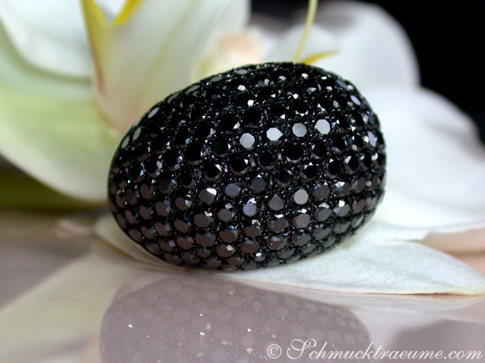 Huge Black Diamond Dome Ring #1 Huge Black Diamond Dome Ring #1