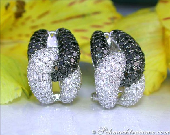 Rich Black & White Diamond Earrings #1 Rich Black & White Diamond Earrings #1