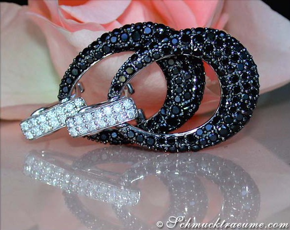 Attractive Black & White Diamond Earrings #1 Attractive Black & White Diamond Earrings #1