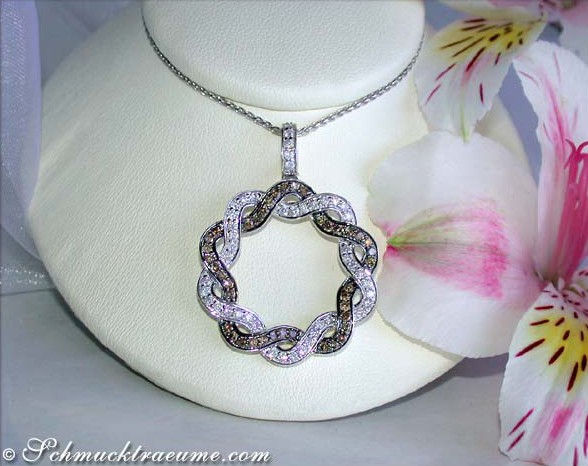 Extravagant Brown & White Diamond Pendant #1 Extravagant Brown & White Diamond Pendant #1