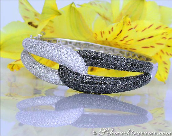 Voluminous Black & White Diamond Bangle #1 Voluminous Black & White Diamond Bangle #1
