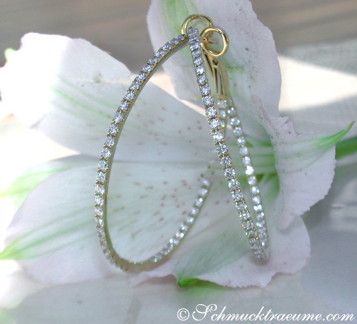 Zarte Creolen mit Diamanten #1 Zarte Creolen mit Diamanten #1