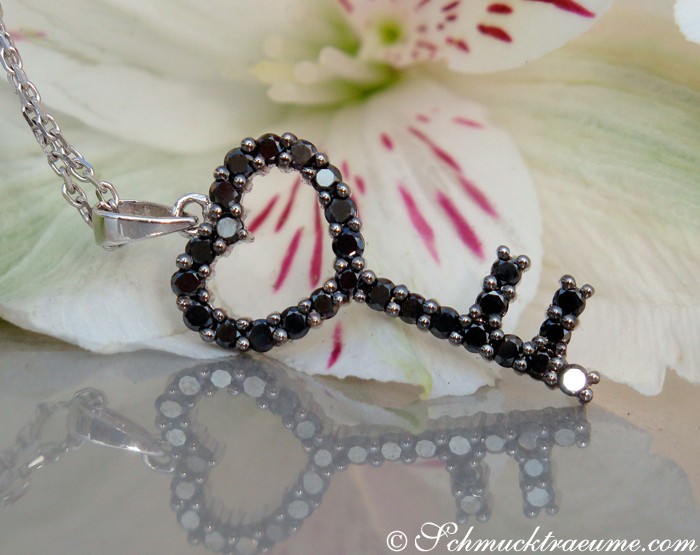 Zarter schwarze Diamanten Schlüssel Anhänger #1 Zarter schwarze Diamanten Schlüssel Anhänger #1