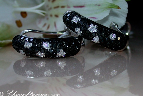 Timeless Black & White Diamond Polkadot Earrings #1 Timeless Black & White Diamond Polkadot Earrings #1