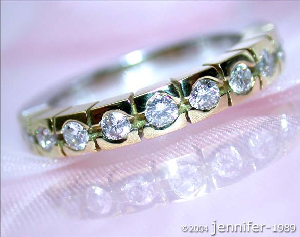 Timeless Diamond Eternity Ring (Two Tone Finish) #1 Timeless Diamond Eternity Ring (Two Tone Finish) #1