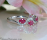 Graziler Rubin Ring mit Diamanten #5