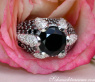 Opulenter Onyx Ring mit schwarzen & weißen Diamanten #4