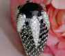 Opulenter Onyx Ring mit schwarzen & weißen Diamanten #6