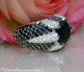 Opulenter Onyx Ring mit schwarzen & weißen Diamanten #7