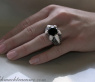 Opulenter Onyx Ring mit schwarzen & weißen Diamanten #8