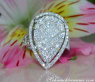 Einzigartiger Diamanten Ring im Tropfen Design (Brillant & Princess Schliff) #1