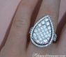 Einzigartiger Diamanten Ring im Tropfen Design (Brillant & Princess Schliff) #4