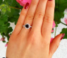 Attraktiver schwarzer Diamant Solitär Ring mit Brillanten #3