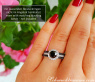 Attraktiver schwarzer Diamant Solitär Ring mit Brillanten #7