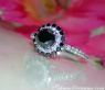Auffallender schwarzer Diamant Solitär Ring #8